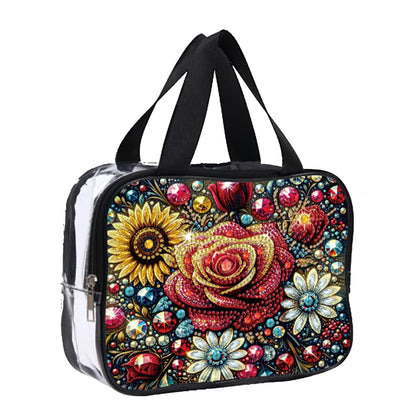 DIY Diamond Art Rhinestone Makeup Bag Crystal Transparent PVC Storage Pack Gift