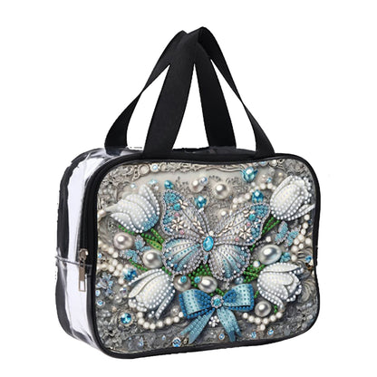 DIY Butterfly Diamond Art Rhinestone Makeup Bag Transparent PVC Storage Pack