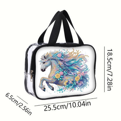 DIY Diamond Art Rhinestone Makeup Bag Crystal Transparent PVC Storage Pack Gift
