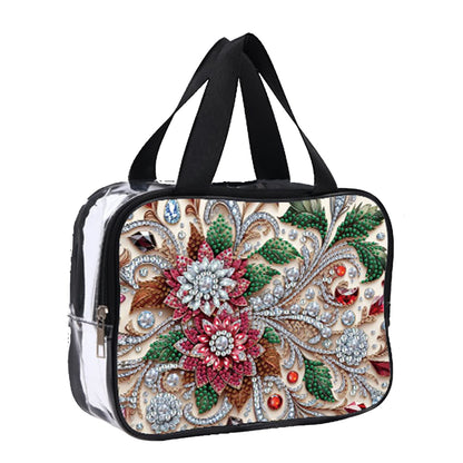DIY Diamond Art Rhinestone Makeup Bag Crystal Transparent PVC Storage Pack Gift