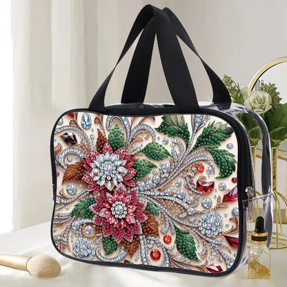 DIY Diamond Art Rhinestone Makeup Bag Crystal Transparent PVC Storage Pack Gift