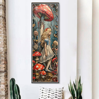 Girl Under A Mushroom - 11CT Stamped Cross Stitch 30*90CM