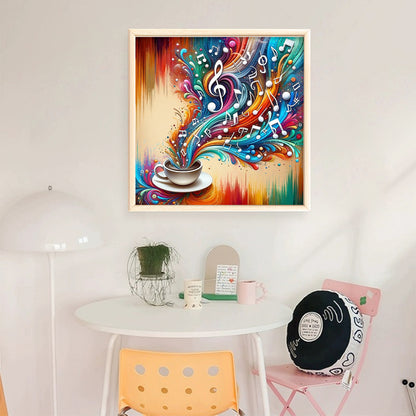 Colored Musical Notes - 11CT Stamped Cross Stitch 40*40CM