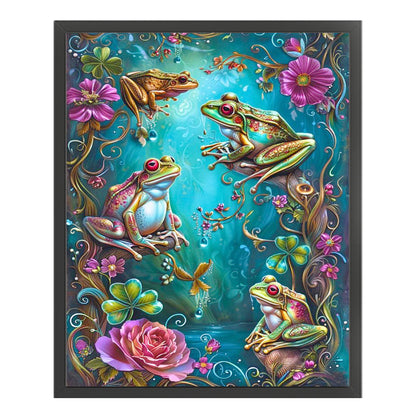 Frog - 14CT Stamped Cross Stitch 40*50CM