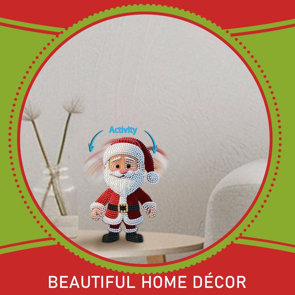 Xmas Acrylic Shaking Head Desktop Diamond Art Kits for Home Office Desktop Decor