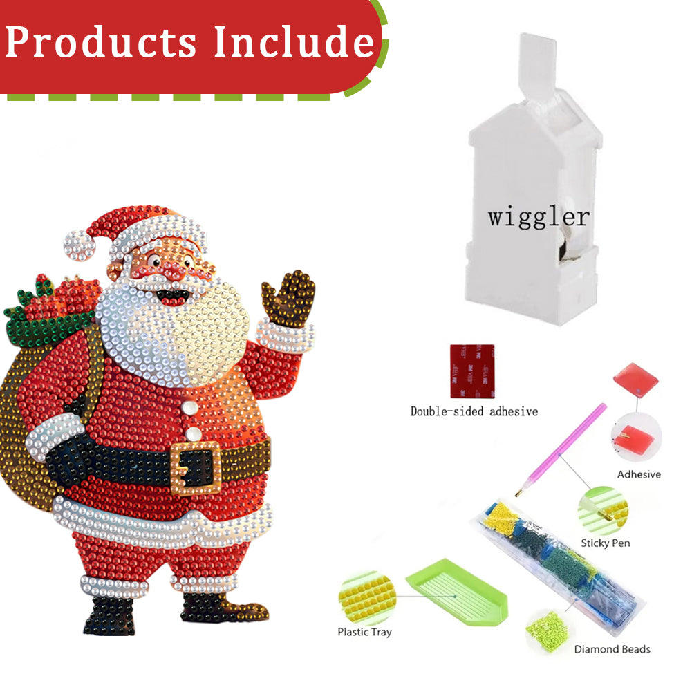 Xmas Acrylic Shaking Head Desktop Diamond Art Kits for Home Office Desktop Decor