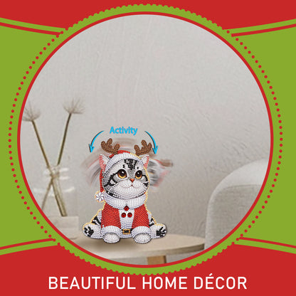 Xmas Acrylic Shaking Head Desktop Diamond Art Kits for Home Office Desktop Decor