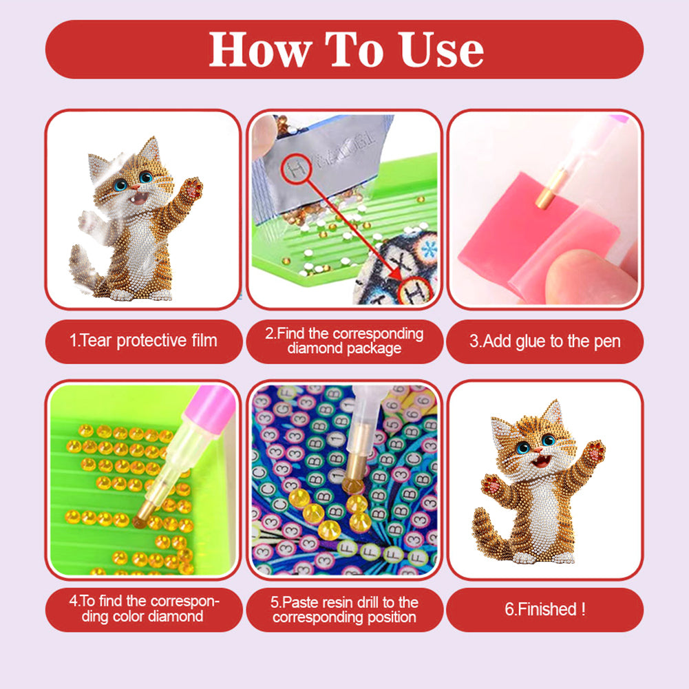 Xmas Acrylic Shaking Head Desktop Diamond Art Kits for Home Office Desktop Decor