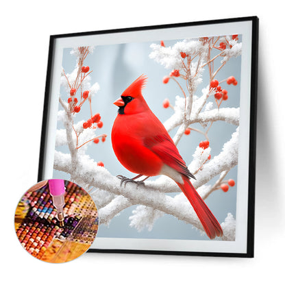 Lord'S Cardinal - Full Round Drill Diamond Painting 30*30CM