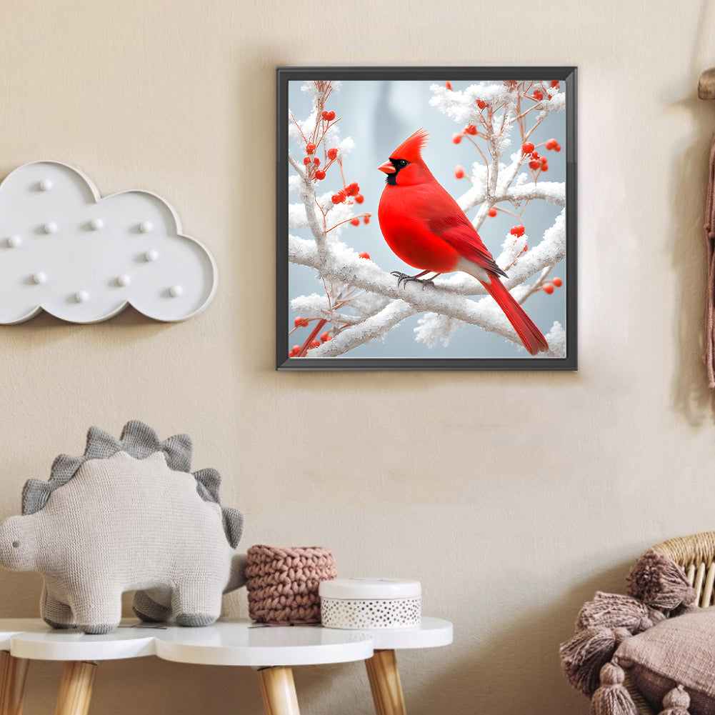 Lord'S Cardinal - Full Round Drill Diamond Painting 30*30CM
