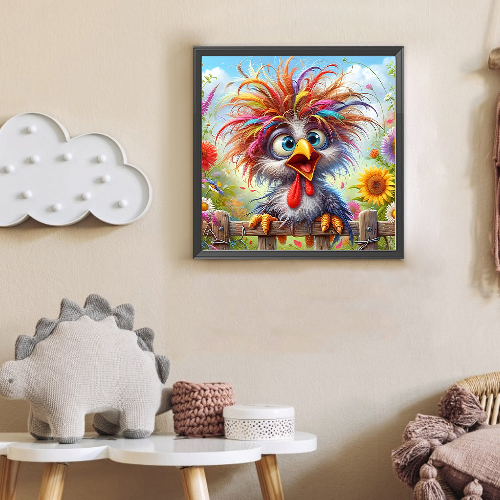Funny Chicken - Full Round Drill Diamond Painting 30*30CM