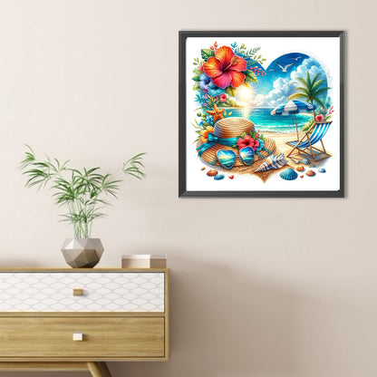 Summer Beach - Full Round Drill Diamond Painting 30*30CM