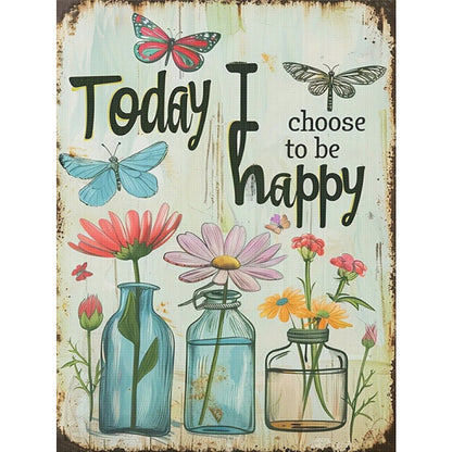 Flower Calligraphy And Painting - 14CT Stamped Cross Stitch 30*40CM