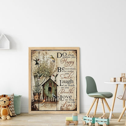 Birdhouse Calligraphy And Painting - 14CT Stamped Cross Stitch 30*40CM