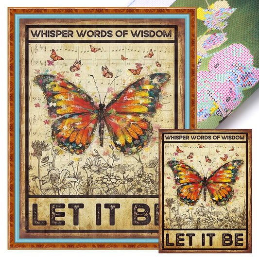 Butterfly - 14CT Stamped Cross Stitch 30*40CM