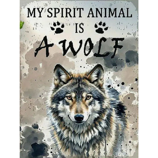 Wolf - 14CT Stamped Cross Stitch 30*40CM