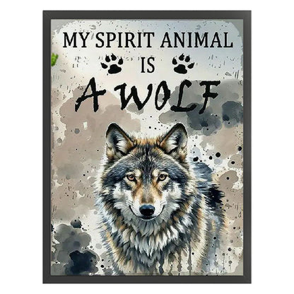Wolf - 14CT Stamped Cross Stitch 30*40CM