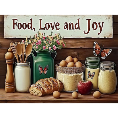 Kitchen Shelf - Full Round Drill Diamond Painting 40*30CM