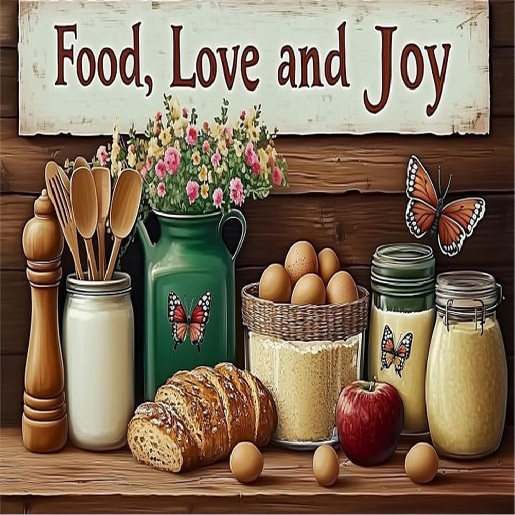 Kitchen Shelf - Full Round Drill Diamond Painting 40*30CM
