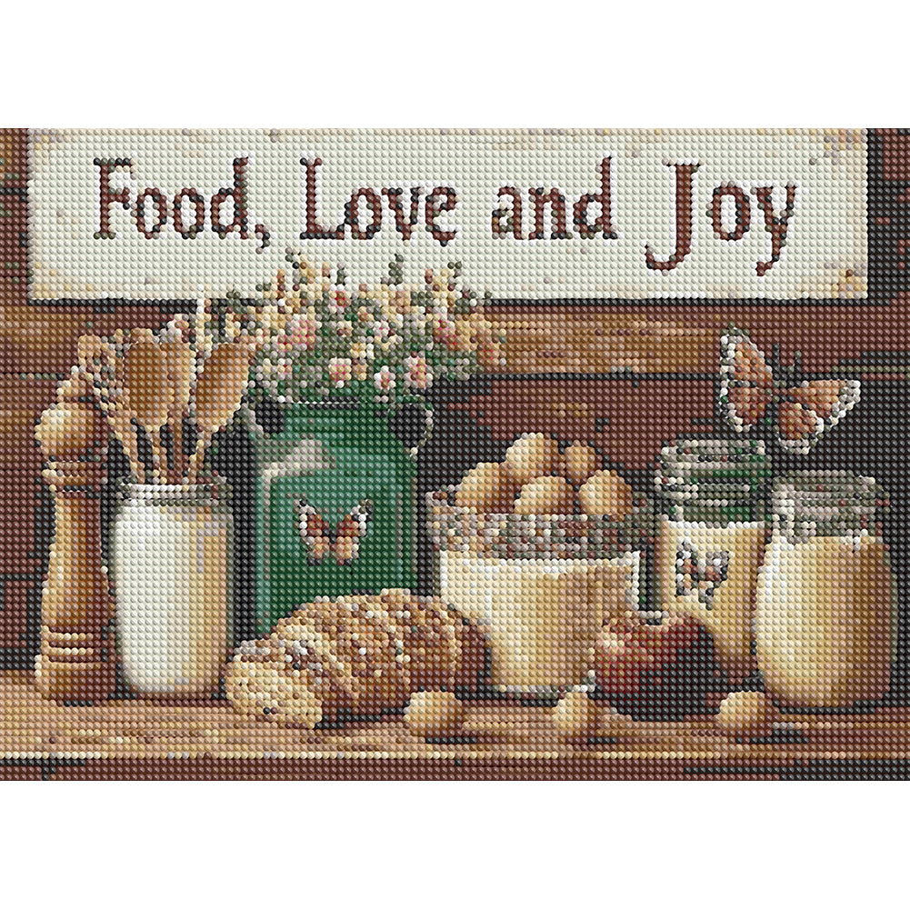 Kitchen Shelf - Full Round Drill Diamond Painting 40*30CM