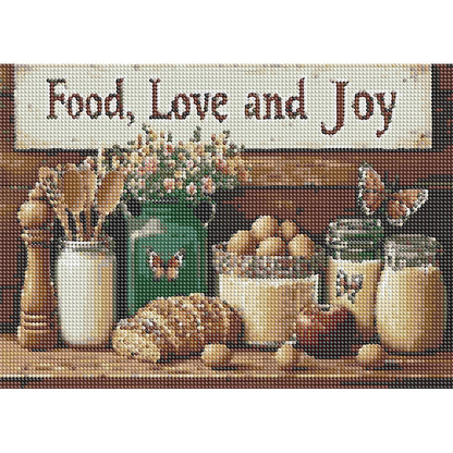 Kitchen Shelf - Full Round Drill Diamond Painting 40*30CM