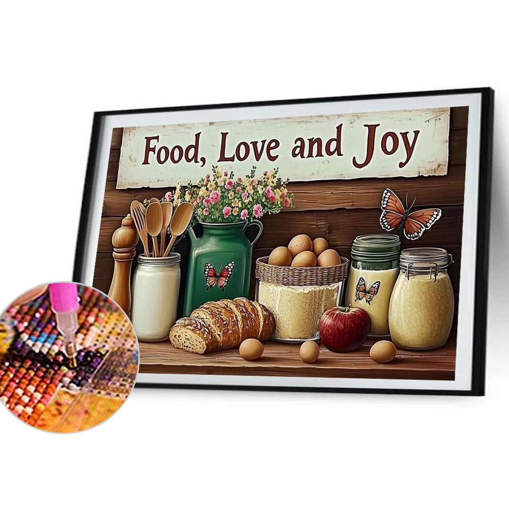 Kitchen Shelf - Full Round Drill Diamond Painting 40*30CM