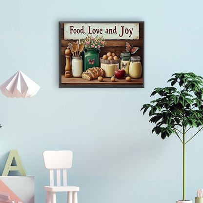 Kitchen Shelf - Full Round Drill Diamond Painting 40*30CM