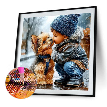 Cute Child - Full Round Drill Diamond Painting 40*40CM
