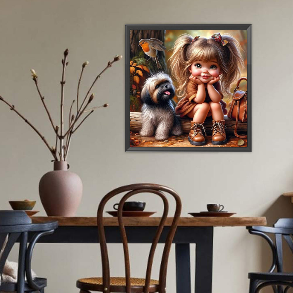 Cute Child - Full Round Drill Diamond Painting 40*40CM