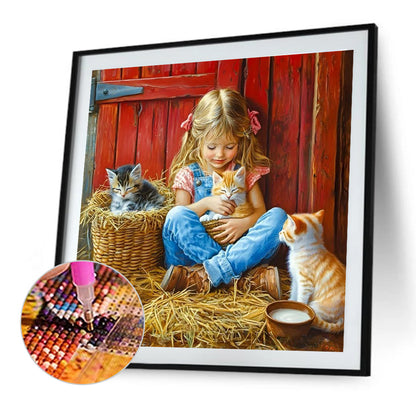 Cute Child - Full Round Drill Diamond Painting 40*40CM
