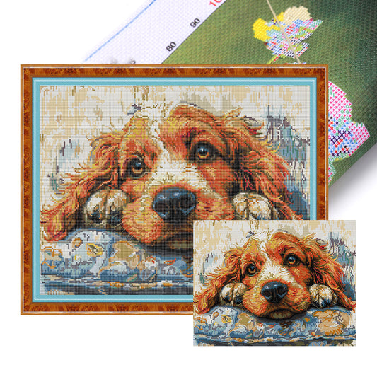 Golden Retriever - 14CT Stamped Cross Stitch 44*36CM(Joy Sunday)