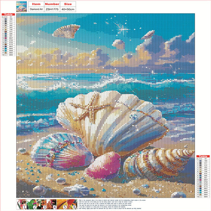 Shell Beach - Full Round Drill Diamond Painting 40*50CM