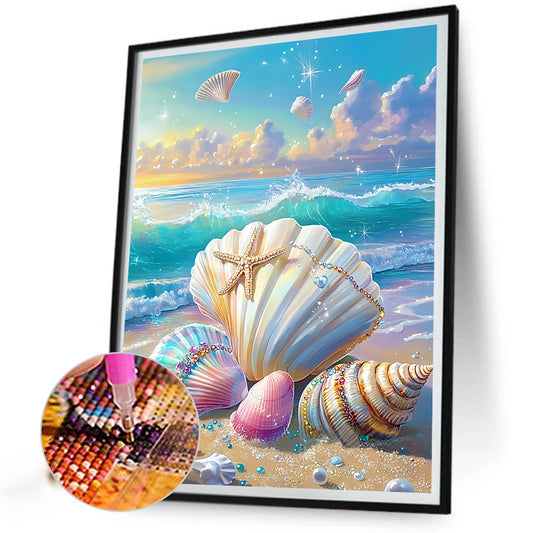Shell Beach - Full Round Drill Diamond Painting 40*50CM