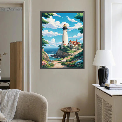 Lighthouse - Full Round Drill Diamond Painting 40*50CM