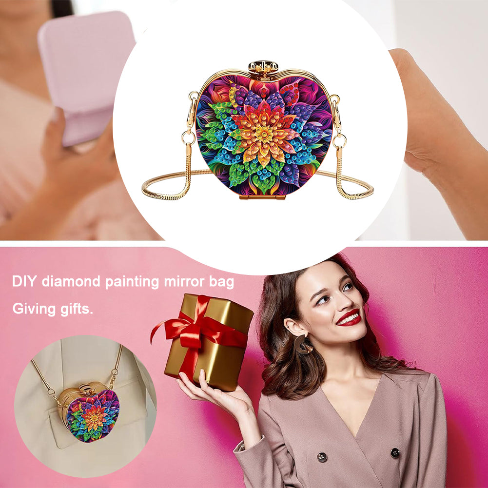 Mandala DIY Diamond Painting Shoulder Bag for Coins Lipstick Earphones Gifts