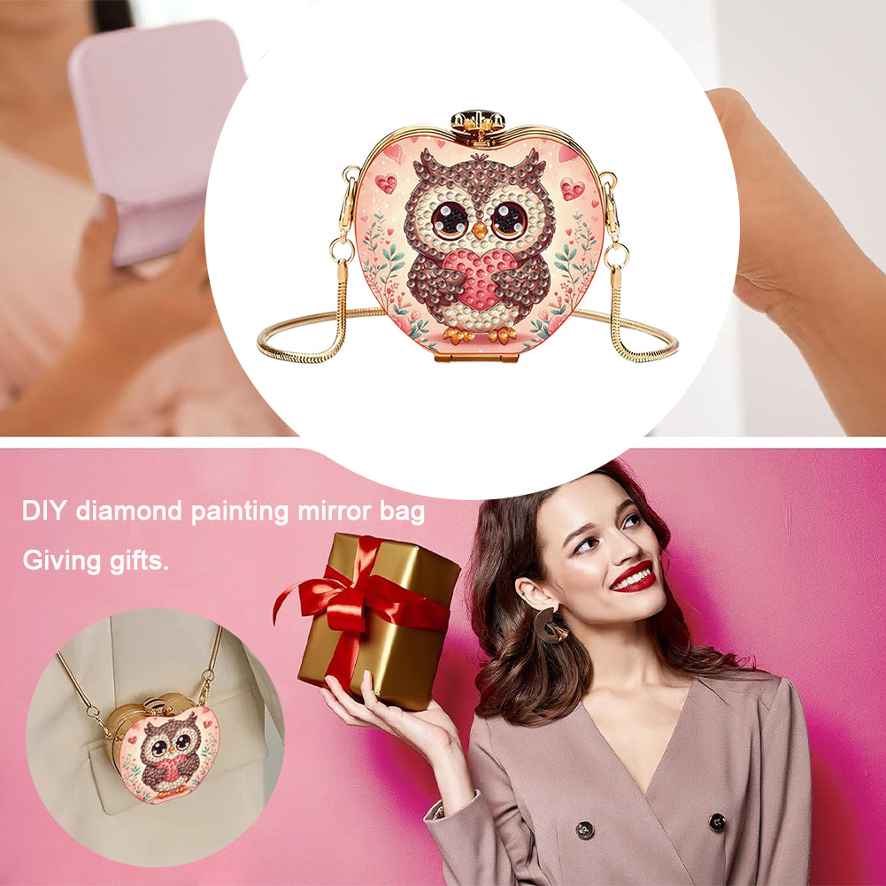 Owl DIY Diamond Painting Shoulder Bag for Coins Lipstick Earphones Gifts