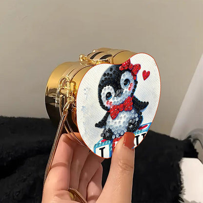 Penguin DIY Diamond Painting Shoulder Bag for Coins Lipstick Earphones Gifts