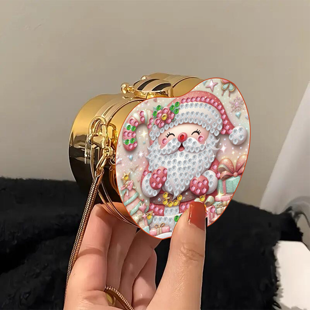 Santa Claus DIY Diamond Painting Shoulder Bag for Coins Lipstick Earphones Gifts