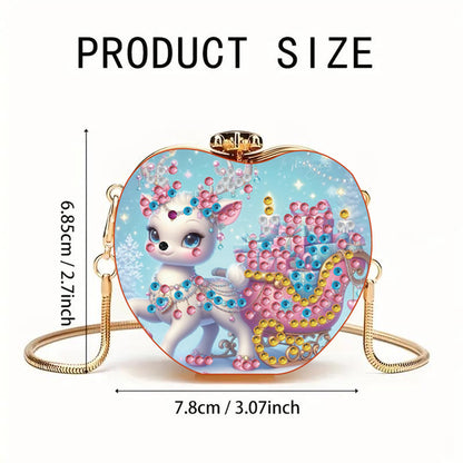 Deer DIY Diamond Painting Shoulder Bag for Coins Lipstick Earphones Gifts