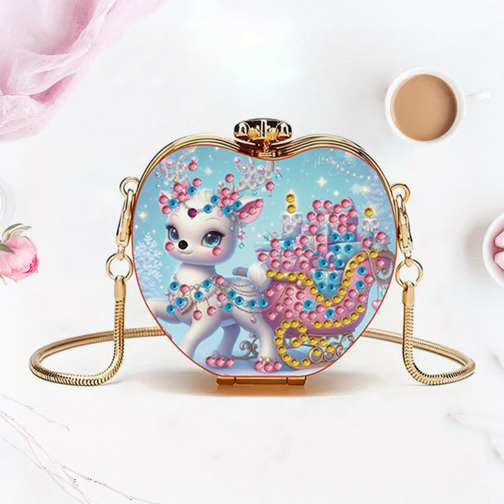 Deer DIY Diamond Painting Shoulder Bag for Coins Lipstick Earphones Gifts