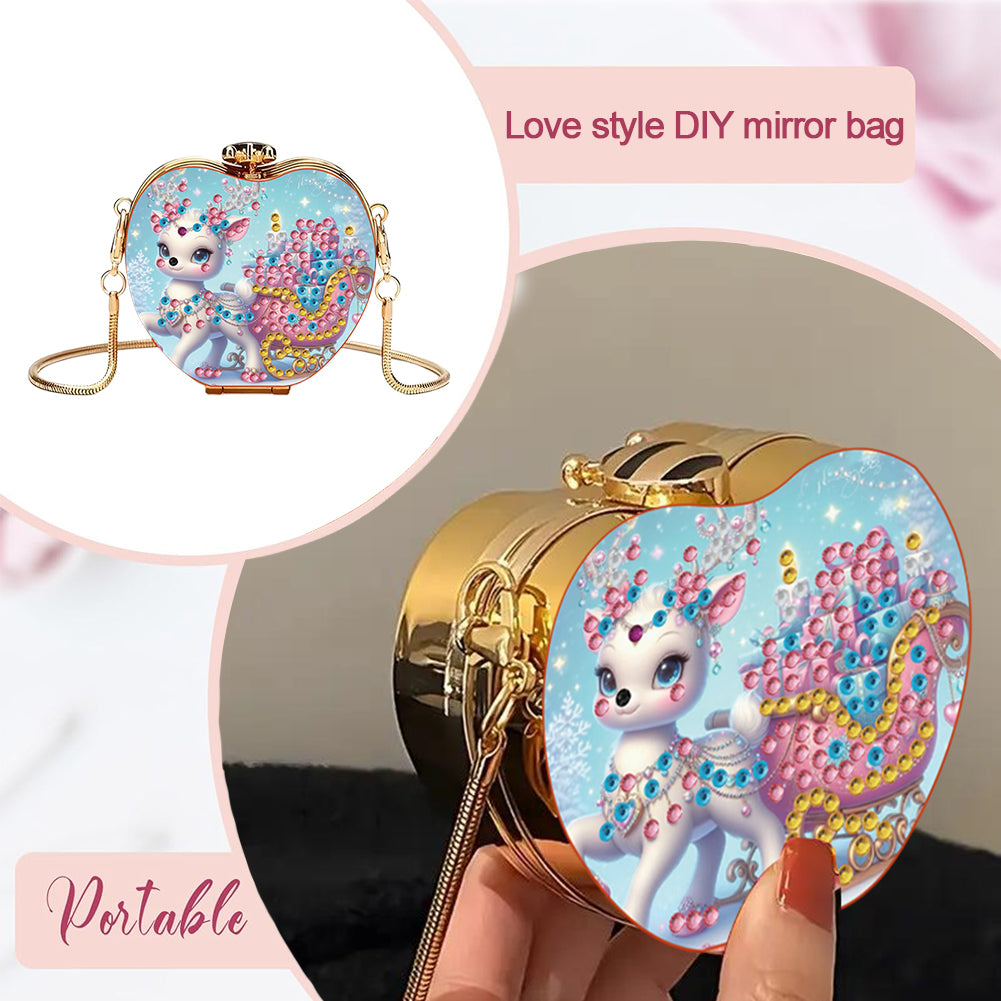 Deer DIY Diamond Painting Shoulder Bag for Coins Lipstick Earphones Gifts