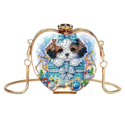 Dog DIY Diamond Painting Shoulder Bag for Coins Lipstick Earphones Gifts