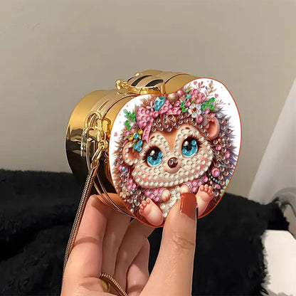 Hedgehog DIY Diamond Painting Shoulder Bag for Coins Lipstick Earphones Gifts