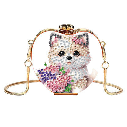 Dog DIY Diamond Painting Shoulder Bag for Coins Lipstick Earphones Gifts