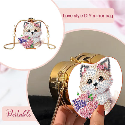 Dog DIY Diamond Painting Shoulder Bag for Coins Lipstick Earphones Gifts