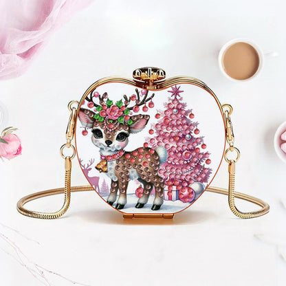 Elk DIY Diamond Painting Shoulder Bag for Coins Lipstick Earphones Gifts
