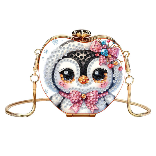 Penguin DIY Diamond Painting Shoulder Bag for Coins Lipstick Earphones Gifts