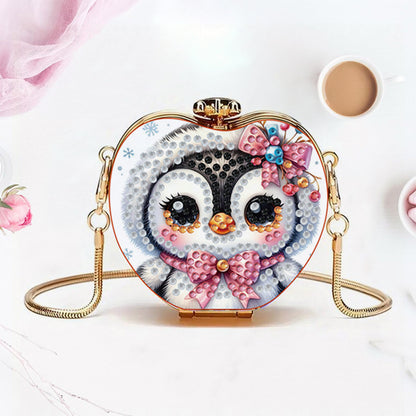 Penguin DIY Diamond Painting Shoulder Bag for Coins Lipstick Earphones Gifts