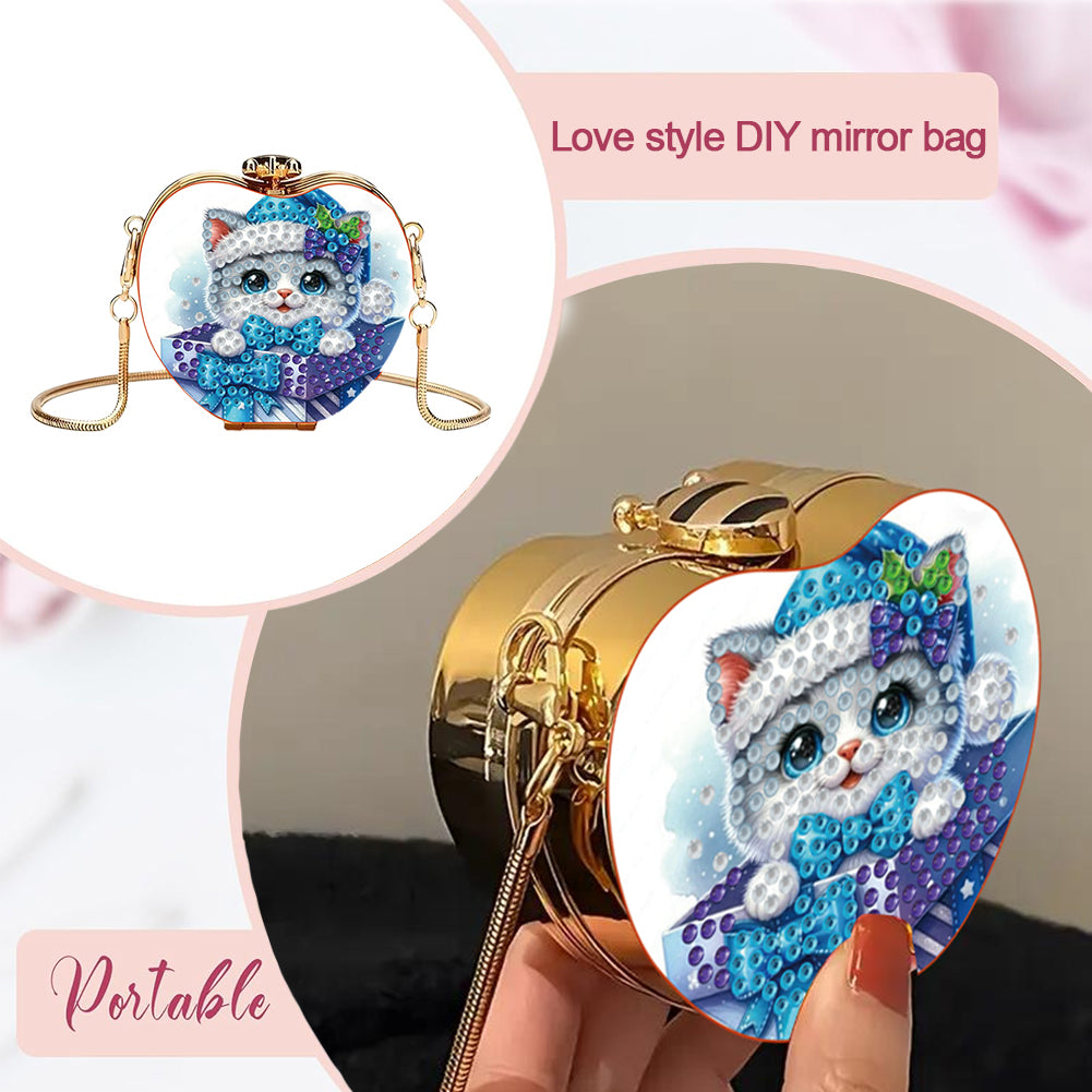 DIY Diamond Painting Shoulder Bag Portable Bag for Coins Lipstick Earphones