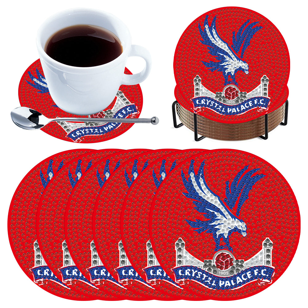 6pcs DIY Diamond Painting Coasters Kits with Holder for Adult Office Coffee Mats
